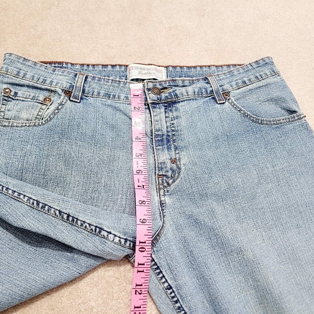 Levi Strauss Signature Mid Rise Straight Leg Jeans Women’s Size 14 Medium Stretc - Picture 7 of 12
